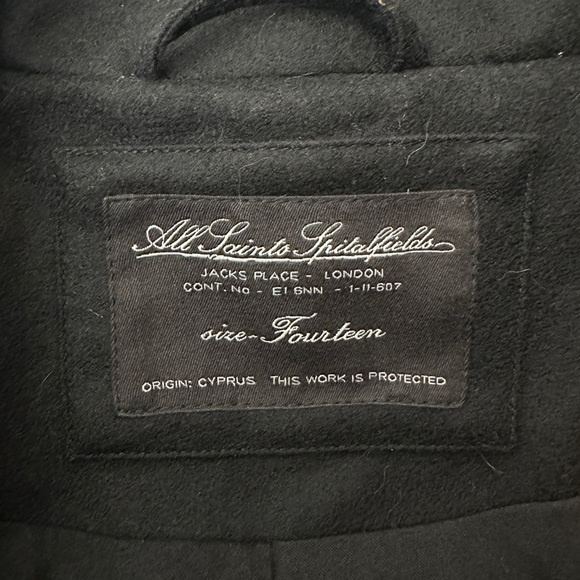 All saints wool tepo coat - Picture 5 of 8